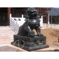 Personnalisé moderne jardin sculpture bronze grandeur nature bronze lion avec ballon